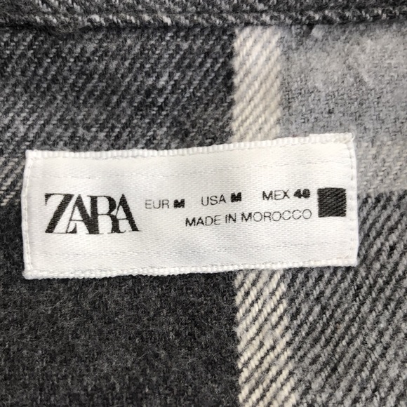 ZARA PLAID OVERSHIRT gray/white - Picture 4 of 13